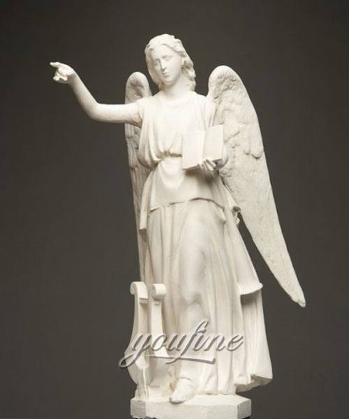 Статуя ангела хранителя из мрамора в искусстве для декора